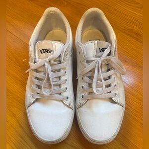 Vans White Lace-Up Sneakers